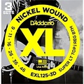 DAddario EXL125-3D Electric Guitar Strings 3-Pack