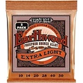 Ernie Ball Earthwood Extra Light Phosphor Bronze Acoustic Guitar Strings 3 Pack 10 - 50
