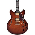 DAngelico Excel DC XT Semi-Hollow Electric Guitar With Stopbar Tailpiece Amaretto Burst