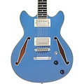 DAngelico Excel Mini DC Tour Semi-Hollow Electric Guitar With Supro Bolt Bucker Pickups and Stopbar Tailpiece Slate Blue