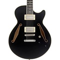 DAngelico Excel SS Tour Semi-Hollow Electric Guitar With Supro Bolt Bucker Pickups and Stopbar Tailpiece Solid Black