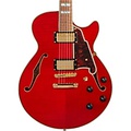 DAngelico Excel Series SS Semi-Hollow Electric Guitar With Stopbar Tailpiece Cherry