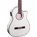 Ortega Family Series Pro RCE145WH Thinline Acoustic Electric Nylon Guitar White