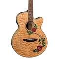 Luna Guitars Flora Rose Acoustic-Electric Guitar Gloss Natural