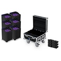 CHAUVET DJ Chauvet Freedom Flex H9 IP X6 Wireless Outdoor-Rated Battery-Powered Uplight Set With Charging Road Case