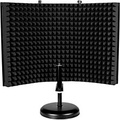 Gator GFW-MICISO1216 Portable Desktop 12 x 16 Microphone Isolation Shield with Round Base Stand