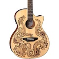 Luna Guitars Henna Dragon Select Spruce Acoustic/Electric Guitar Satin Natural