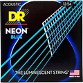 DR Strings Hi-Def NEON Blue Coated Medium Acoustic Guitar Strings (12-54)