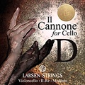 Larsen Strings Il Cannone Warm and Broad Cello D String 4/4 Steel, Ball End