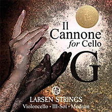 Larsen Strings Il Cannone Warm and Broad Cello G String 4/4 Tungsten, Ball End
