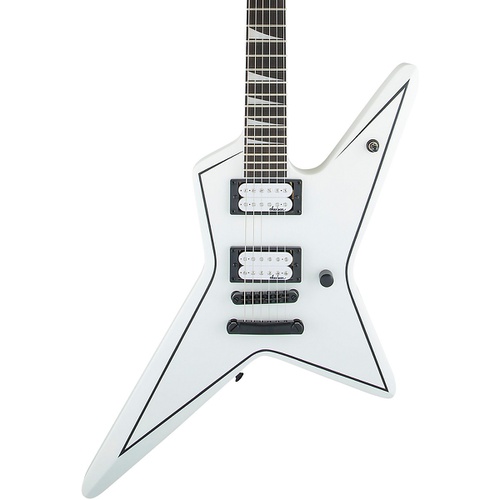  Jackson JS Series Signature Gus G. Star JS32 Electric Guitar Satin White with Black Pinstripes