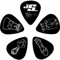 DAddario Joe Satriani Signature Guitar Picks 10-Pack Black Medium