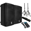 Kustom PA KPX12A 12 Powered Loudpeaker Pair With Stands and Power Strip