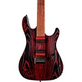 Cort KX Series 6 String Electric Guitar Etched Black and Red