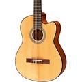 Lucero LC100CE Cutaway Classical Acoustic-Electric Guitar Natural