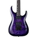 ESP LTD H-1000 EverTune Quilted Maple Electric Guitar See Thru Purple Sunburst