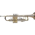 Levante LV-TR6305 Bb Professional Trumpet with Monel Valves - Gold Brass Clear Lacquer Gold Brass Bell
