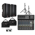Harbinger LV12 Mixer With VARI V2300 Powered Speakers, Stands, Cables and Tote Bags 15 Mains