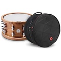 PDP by DW PDP Limited-Edition Dark Stain Walnut and Maple Snare With Walnut Hoops and Chrome Hardware and Road Runner Bag