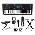 Yamaha MODX6+ Synthesizer With Stand, Pedal, Bench, Microphone and Cables