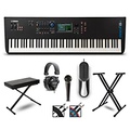 Yamaha MODX8+ Synthesizer With Stand, Pedal, Bench, Microphone and Cables