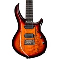 Sterling by Music Man Majesty With DiMarzio Pickups 7-String Electric Guitar Blood Orange Burst