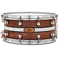 Pearl Music City Custom Solid Shell Snare Walnut with DuoBand Ebony Marine Inlay 14 x 6.5 in.