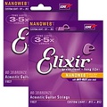 Elixir Nanoweb Custom Light Acoustic Guitar Strings 2-Pack