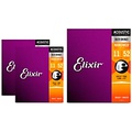 Elixir Nanoweb Custom Light Acoustic Guitar Strings 3 Pack