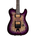Schecter Guitar Research PT USA Buckeye Burl 6-String Electric Guitar Gray Stabilized