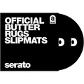 SERATO Pair of 12 Black Butter Rug Slipmats With White Logo