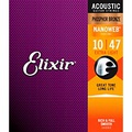 Elixir Phosphor Bronze Acoustic Guitar Strings With NANOWEB Coating, Extra Light (.010-.047)