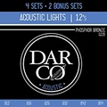 DARCO Phosphor Bronze Light Acoustic Guitar Strings Value Pack 6 Set Light (12-54)