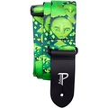 Perris Polyester Guitar Strap - Green Aliens, 2in Wide