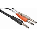 Hosa STP204 BLM 1/4 TRS Male to Dual 1/4 TS Y-Cable - 4 Meters 4 m