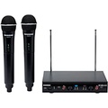 Samson Stage 212 Dual Vocal VHF Frequency Agile Wireless System (2) Q6 Dynamic Mics (VH212-Q6 x 2/SR212) VHF 173MHz-198MHz