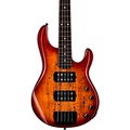 Sterling by Music Man StingRay 5 RAY35 HH Spalted Maple Top Bass Blood Orange Burst
