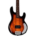 Sterling by Music Man StingRay RAY34 Spalted Maple Top Bass 3-Tone Sunburst