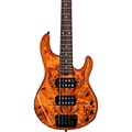 Sterling by Music Man StingRay Ray35HH Burl Top 5-String Electric Bass Amber