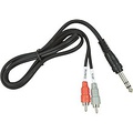 Hosa TRS-201 Stereo 1/4 Male TRS to Dual Male RCA Insert Cable 3.3 ft.