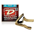 Dunlop Trigger Curved Gold Capo and?Phosphor Bronze Light Acoustic Guitar Strings
