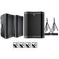 Harbinger VARI 3000 Series Powered Speakers Package With VS18 Subwoofer, Stands and Cables 15 Mains