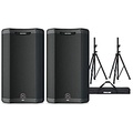 Harbinger VARI 3412 12 Powered Speakers Package With Stands