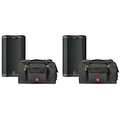 Harbinger VARI V3412 12 Powered Speakers Package With Avenue II Road Runner Bags