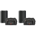 Harbinger VARI V3415 15 Powered Speakers Package With Avenue II Road Runner Bags