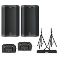 Harbinger VARI V3415 15 Powered Speakers Package With Bags and Stands