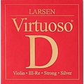 Larsen Strings Virtuoso Violin D String 4/4 Size Silver Wound, Medium Gauge, Ball End