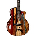 Luna Guitars Vista Stallion Acoustic-Electric Guitar With Case Gloss Natural