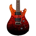 PRS Wood Library Custom 24 Electric Guitar Fire Red Gray Black Fade