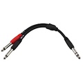 Pig Hog Y Cable Stereo 1/4(M) to Dual Mono 1/4(M) 6 in.